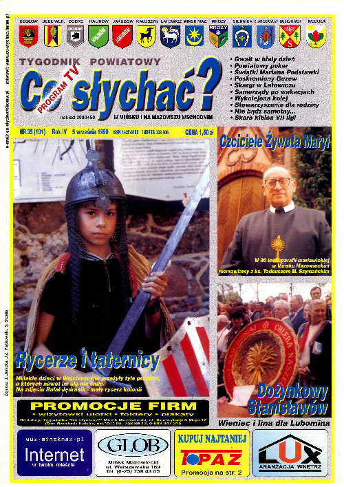 Okładka gazety Co słychać? - nr 35 (101) 1999